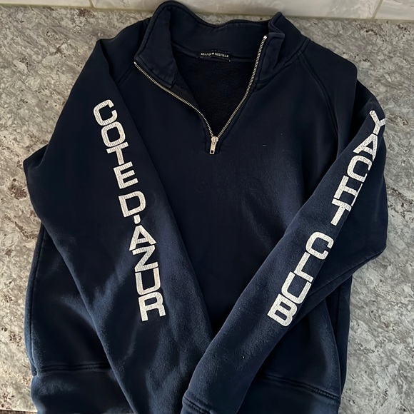 Brandy Melville Tops Brandy Melville Navy Blue Yacht Club Quarter